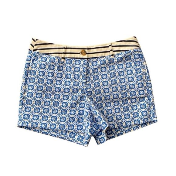 Boden Pants - Boden Blue and White Medallion Short WJ034 2P